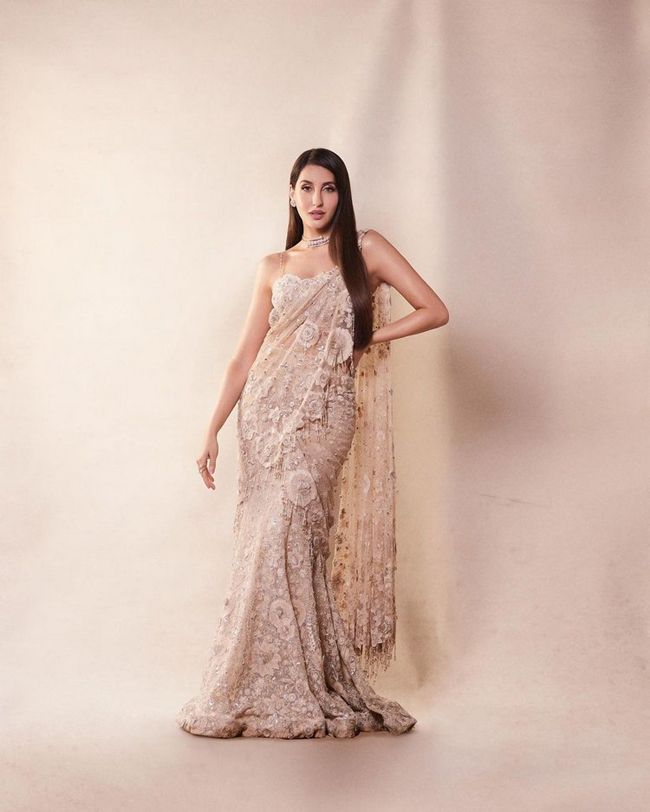 Staggering Clicks Of Nora Fatehi In Designer Dress Staggering Clicks Of Nora Fatehi In Designer Dress